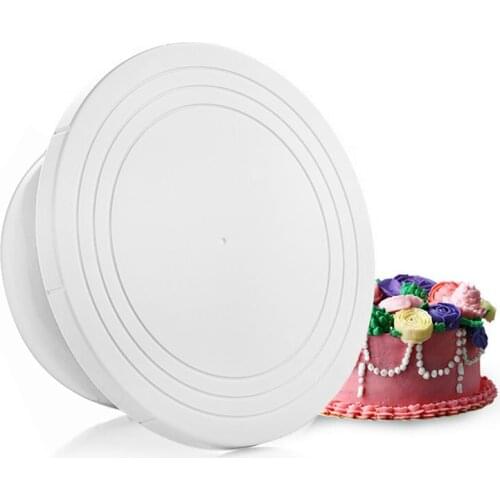 New DIY Cake Base Cake Decorating Tools Cake Stand Turntable Platform Cupcake Swivel Plate Revolving Baking Tools 301-0208