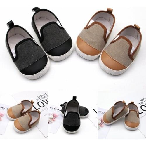 Baby Shoes First Walkers Baby Boy PU Shoes Prewalker Soft Sole Slippers Trainers Baby Casual shoes 11-13cm