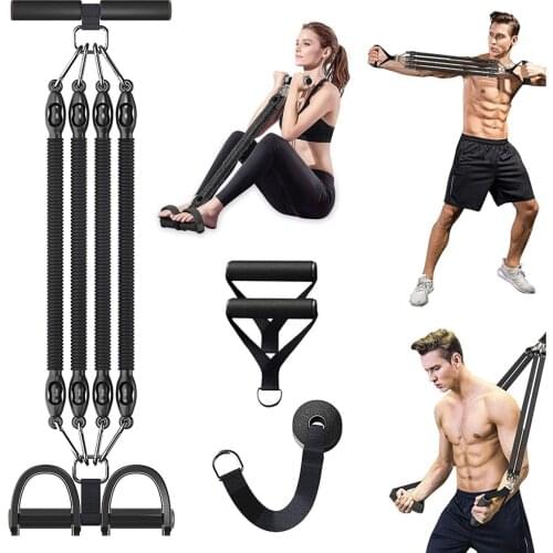 Pedal Resistance Band Set Exercise Bands with Handle Elastic Rope Fitness Equipment Sit-up Bodybuilding Expander for Gym Workout