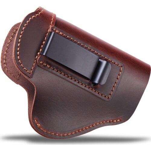 First Layer Cowhide Leather Tactical Glock Concealed IWB Pistol Holster Handmade Pistol Gun Protected Barrel Waist Band Carry