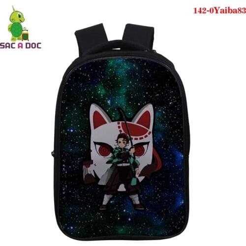 Anime Demon Slayer Kimetsu No Yaiba Backpack for Teens Boys Girls Nezuko Tanjirou 3D Daypack Children Schoolbag Causal Backpacks
