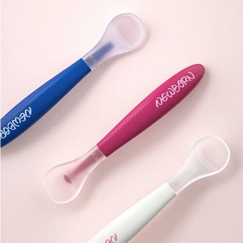 Silicon Non-slip Baby Training Tableware Cutlery Fork Spoon Dinnerware Solid Food Self Feeding For Kids Children Creative Gift