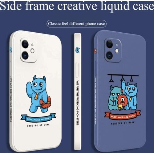 Work Monster Phone Case For iPhone 12 Pro Max 11 X XS XR XSMAX SE2020 8 8Plus 7 7Plus 6 6S Plus Silicone Cover