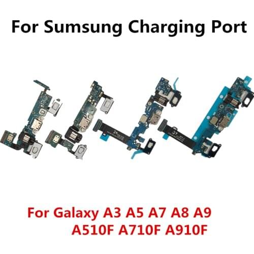 USB Charging Dock Port Socket Jack Connector Charge Board Flex Cable For Samsung Galaxy SM-A300F A500F A700F A800F 9 2015 / 2016