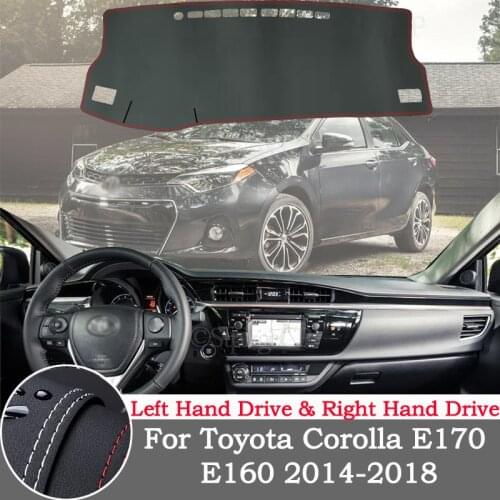 High-quality leather instrument panel protection pad and light-proof pad for Toyota Corolla E170 E160 2014-2018 car accessories