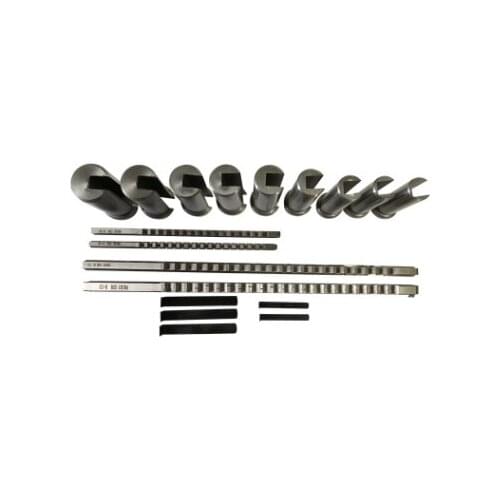 18pc HSS Metric Keyway Broach Cutter B C Push Type 4mm 5mm 6mm 8mm + 9pc Bushing Sleeve + 5pc Shim Cutting Tool Metalworking