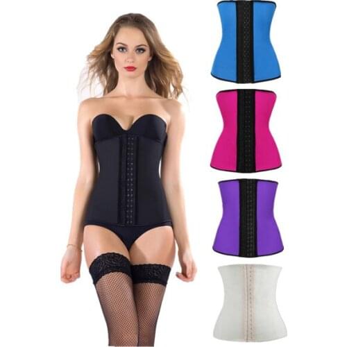 2016 Hot Sale 4 Steel Bones Women Fashion Shaper Cincher Waist Trainer Latex Corset Bustier Underbust