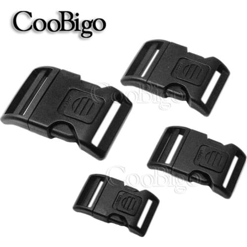 5Pcs Black Plastic Side Release Buckle For Belt Backpack Luggage Webbing 20mm 25mm 32mm 38mm