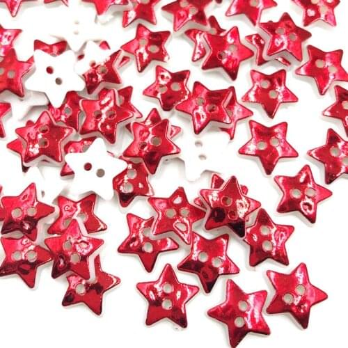 50pcs 12mm Red Plastic Buttons/craft/Sewing 2 holes Kids DIY access lots Mix PH301