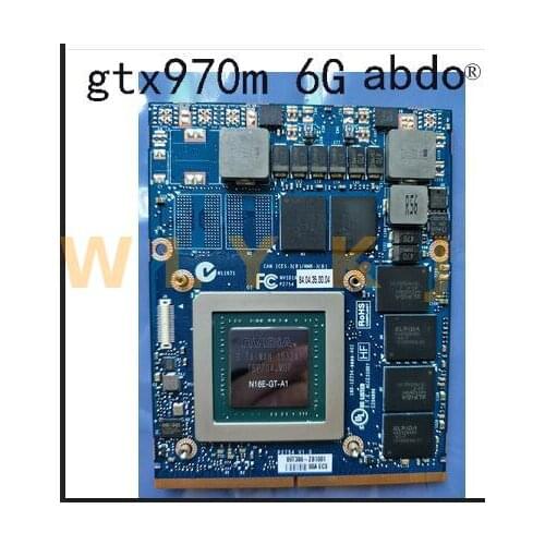 Abdo gtx970m 6G display Kader aireware m17x R4 17X R5 R6 m18x R2 M18XR3 notebook PC Graphics board 100% test OK