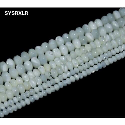 Free Shipping White Natural Trochus Shell Wheel Shape Spacer Beads Original Color For Jewelry Making DIY Bracelet Necklace 15