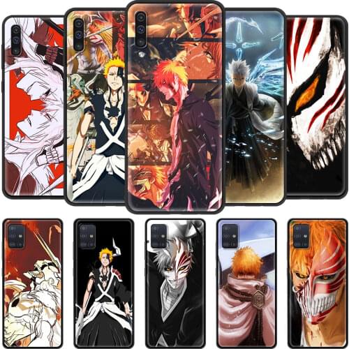 Phone Case For Samsung Galaxy A51 A71 A50 A21s A02s A12 A20 A10 A30 A40 A41 A31 A11 Black Shell Cover Japanese anime Bleach