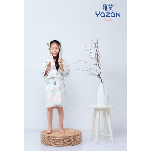 Kids 3 layers of the rabbit Hooded Bathrobe Childrens Dressing Gown Bath Robe Kugurumi Animal Sleepwear For Girls Boys Pyjamas