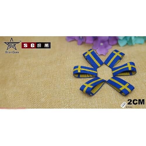 FASHIONS KZ Wide 2CM Swedish Flag Small Logo Clothing Backpack DIY Accessories Handmade Accessories Decorative Logo