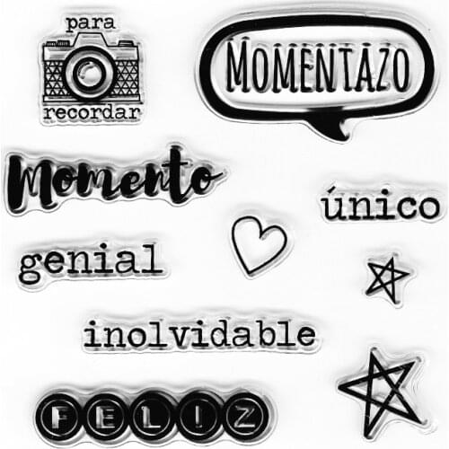 Spanish Planner Clear Stamps Journal planner Decorative Stamps Seal Silicone Rubber Stamps