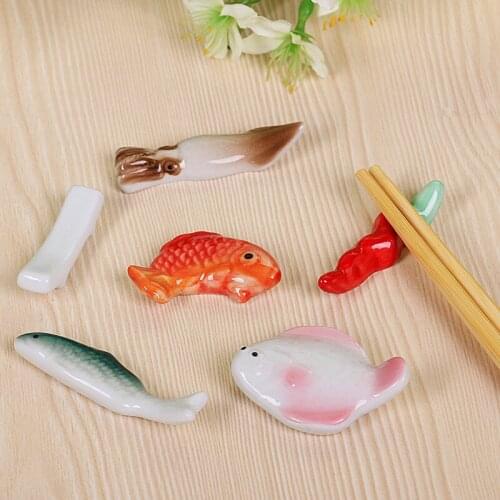 Ceramic Chopsticks Holder Kitchen Tableware Cute Rabbit Design Chopstick Rack Pillow Care Rest