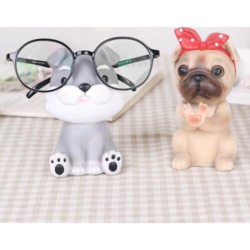Creativity Animal Glasses Frame Desktop Resin Ornaments Bedroom Lovely Storage Rack Living Room Home Decoration Crafts Gifts