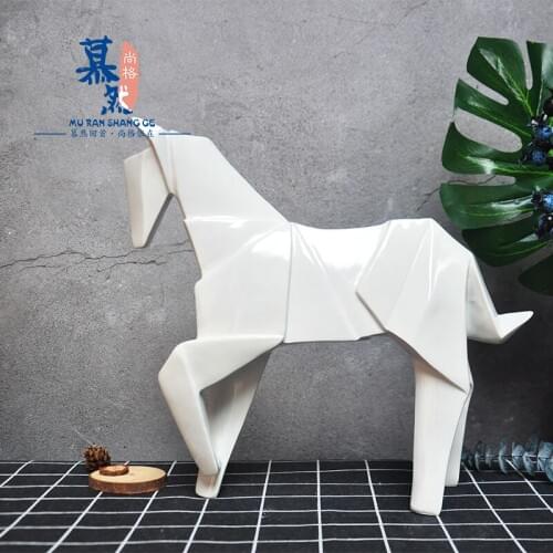 Creative Modern Simple Geometric Animal Nordic Horse Decoration Home Living Room Office Decoration Birthday Gift