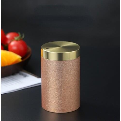 Brass toothpick holder high-end toothpick box portable home living room creative Nordic custom hotel toothpick jar restaurant