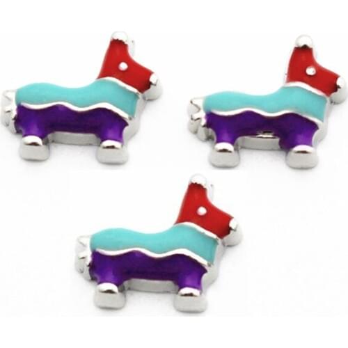 Hot selling 10pcs/lot Colours dog floating charms Alloy charms living glass memory lockets diy Accessory jewelry