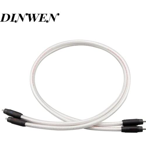 MPS M-8R High End Rhodium Plated RCA Cable Male to Male Connector 99.997% 6N OFC Wire Silver Plated For Amplifier Subwoofer TV