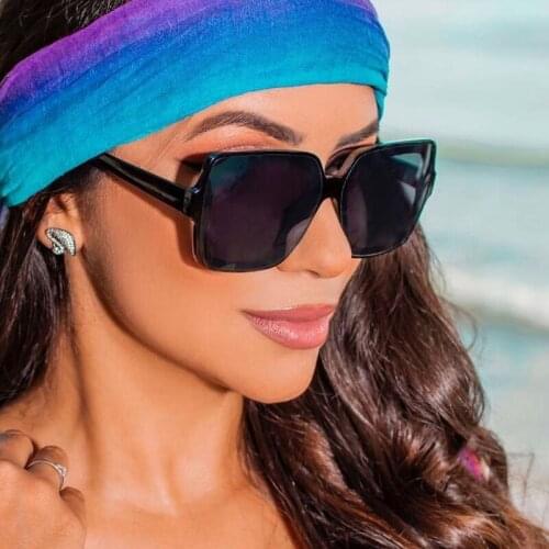 HKNA Square Sunglasses Women 2021 Vintage Oversized Glasses Women Brand Designer Eyeglasses For Women/Men Mirror Oculos De Sol