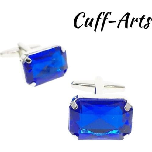 Cuffarts Shirt Luxury Cufflinks For Mens Brand Wedding Gifts Cuffs Button With Crystal Blue Cuff Links High Quality C20144