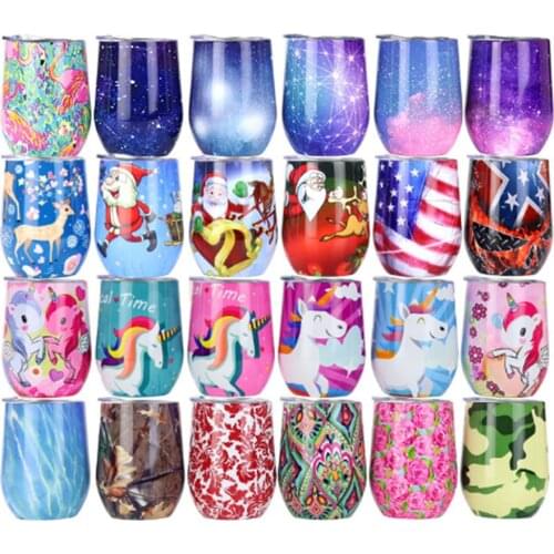 Christmas Santa Claus 9oz Wine Beer Swig Egg Shape Coffee Mug Thermos Cup New Arrival 304 Stainless Steel Tumbler With Lid