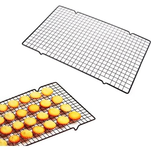 Non stick Coated BBQ Square Grilling Grid Barbecue Black Baking Net Mesh Grate