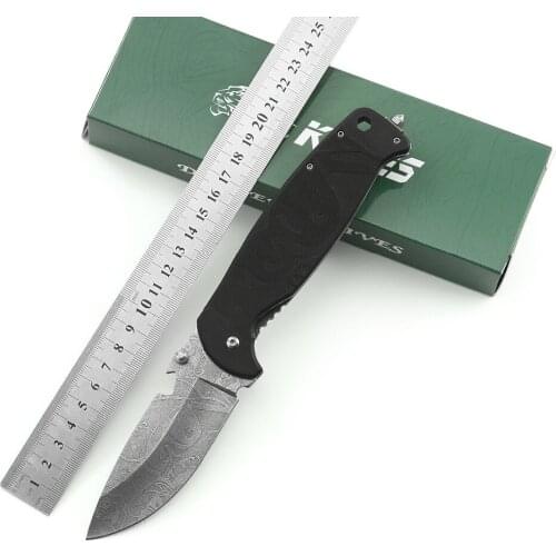 Folding Knife Etching Blade G10 Handle Karambit Tactical Knife Hunting Camping Outdoor Knives Outdoor Survival EDC Tool SR599D