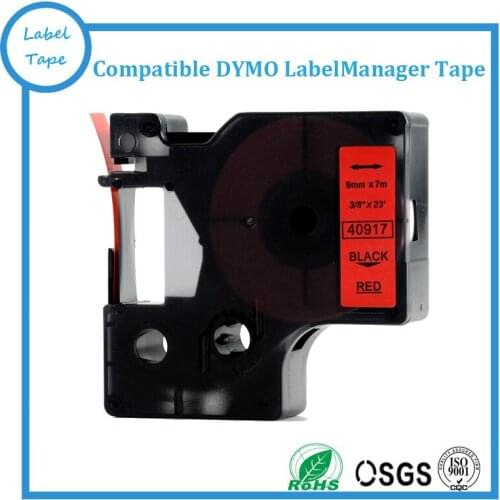 Compatible for DYMO D1 labelmanager tape 40917 black on red 9mm*7M 5pk free shipping