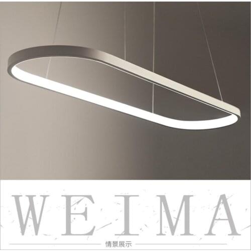 LED Ring Pendant Light For Living Room Lighting Nordic Art Grey White Hanging Lamp For bedroom dining room bar light fixture