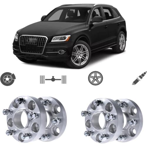 Teeze 4pcs 5X112 66.6CB 25mm Thick Hubcenteric Wheel Spacer Adapters For Audi A4/A5/A6/A7/Q5