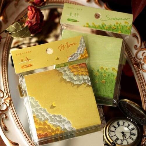 Vintage Beautiful Plant seasons Fresh Antique Kraft Cards Deco Stationery LOMO Cards Stationery Notepad Sticky Notes