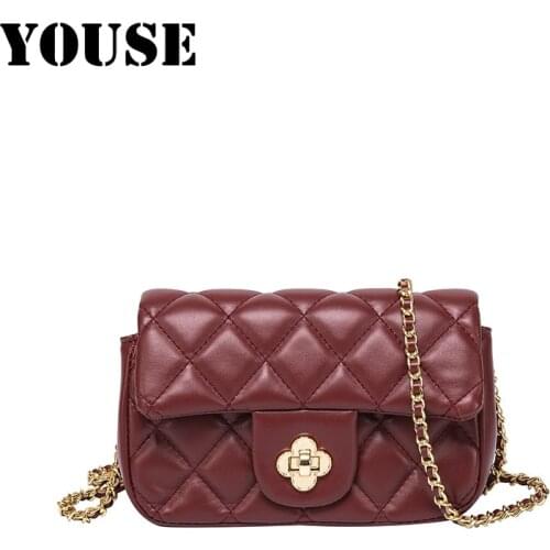 YOUSE Brand 2021 New Small Square Bag Fashion Trend Chain Single Shoulder Slanting Span Bag Crossbody Bags Designer Handbags