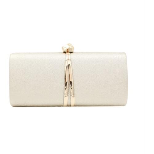 Womens golden PU leather Handbag ladies one shoulder cross body Chain Bag female Metal Bar Decorative evening bags for party