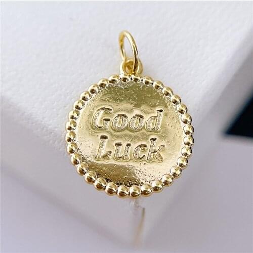 1PCS real 18K Gold plated jewelry accessories charms pendants DIY bracelet necklace making jewelry findings