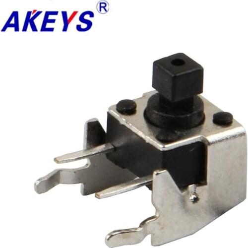 10PCS TS-D009A 6*6*5 Momentary tact switch side insert side 2 pin with bracket square top small switch