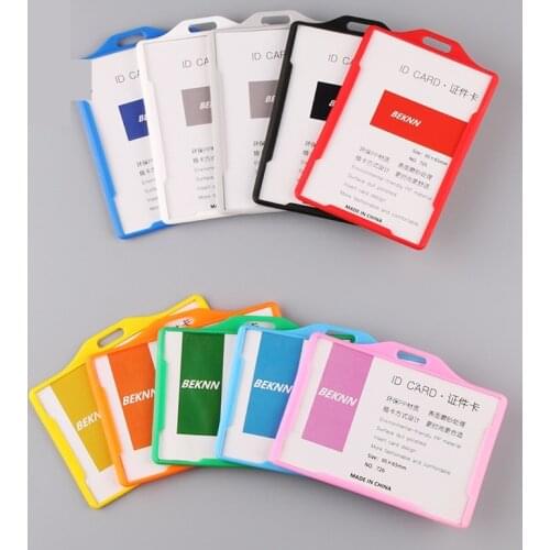 Wholesale Price Universal Badge 13 Colors Work Permit, Pass, Student ID, Card Sheath, ID Card Holder, Card Storage Work ID Card