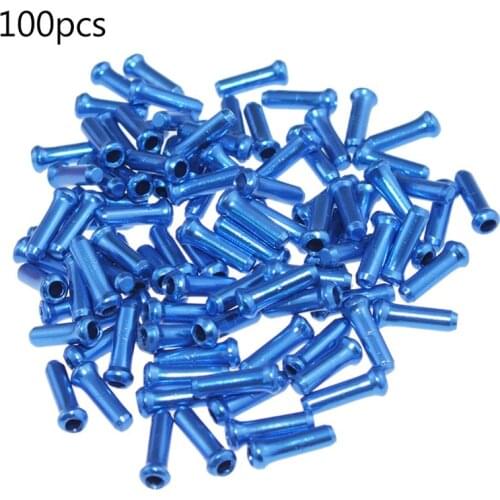 100pcs Aluminum Bicycle Brake Wire End Cap MTB Road Bike Brake Cable Cap End Tips Crimp Cycling Accessories