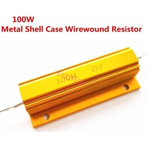 100W 0.1 0.2 0.22 0.25 0.33 0.4 ohm 0.1R 0.2R 0.22R 0.25R 0.33R 0.4R Wirewound Aluminum Power Metal Shell Case Resista 5