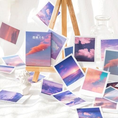 30pcs/box Romantic Landscape Series Stickers Basic Handbook Sticker DIY Scrapbooking Album Decorative Materials Art Supplies