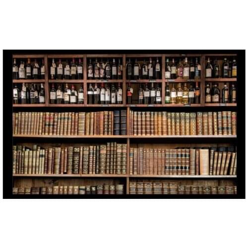 High Quality Hot Sale New Custom 3d photo wallpaper murals European wine restaurant setting wall shelf wall papers home decor