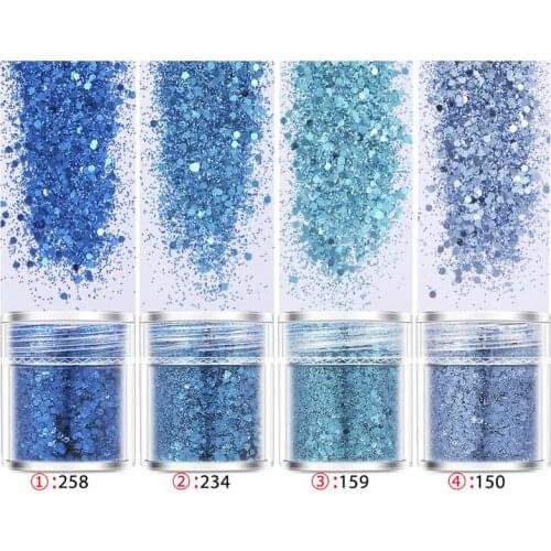 4 Bottles Nail Art Sequins Shinning Filling Flash Glitter Powder UV Epoxy Resin Pigment Dust Manicure DIY Fingers Beauty Decor