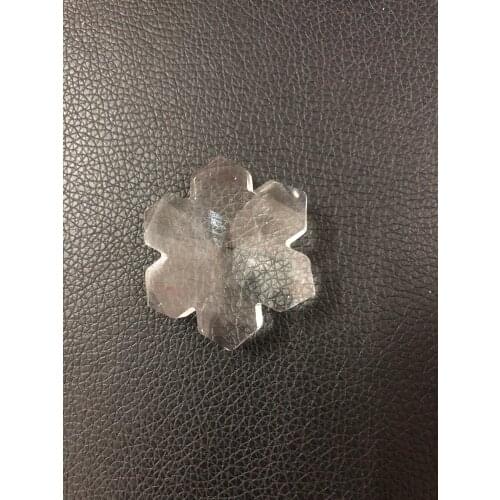 40mm clear color Crystal Snowflake Beads With One Hole For Wedding Party DIY Hanging Decoration Hot Sales