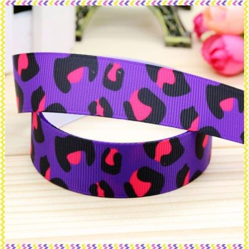 7/8'' Free shipping leopard printed grosgrain ribbon headwear hair bow diy party decoration wholesale OEM 22mm B1073