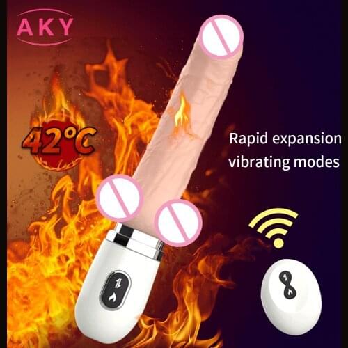 Automatic Sex Machine Telescopic Dildo Rotation Vibrator Realistic Dildo Thrusting G Spot Anal Masturbator Sex Toys for Women