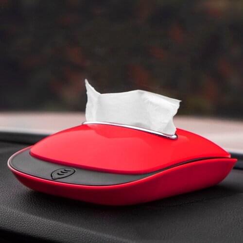 Car Tissue Box Functional Aromatherapy Sun Visor Tissue Box Auto Accessories Holder Paper Napkin Clip Tissue Paper Box