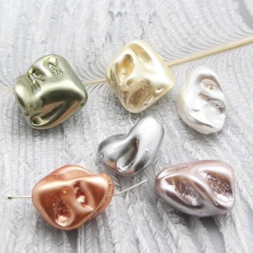 5pcs / bag natural shell 15x20mm high Baroque pearl hand-carved straight hole beads DIY necklace earrings jewelry accessories
