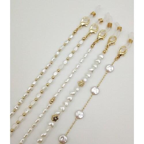 Fashion Sunglasses Masking Chains For Women Luxurty Pearl Eyeglasses Chains 2021 New Fashion Gold Jewelry Wholesale